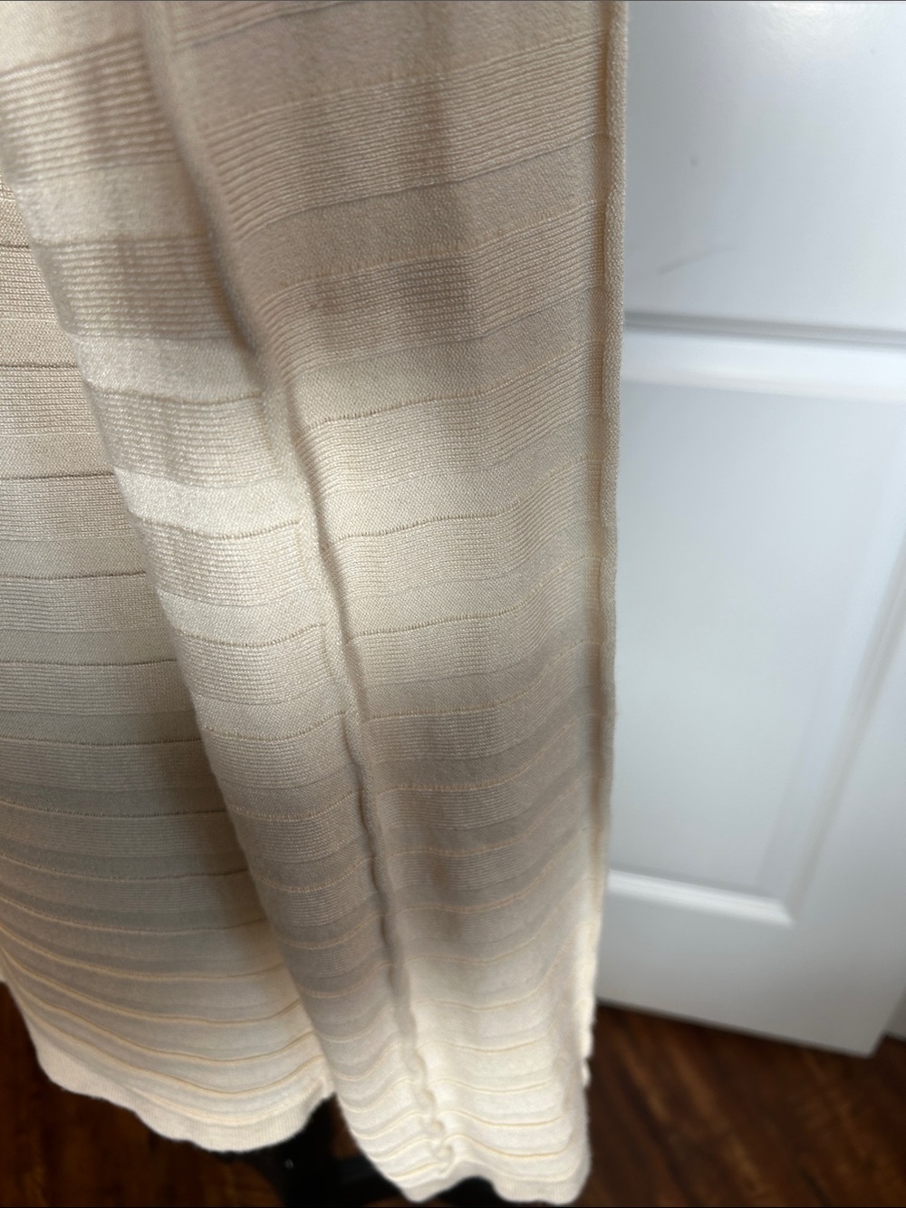 Chico's Soft Cream Ribbed Top - Picture 4 of 12